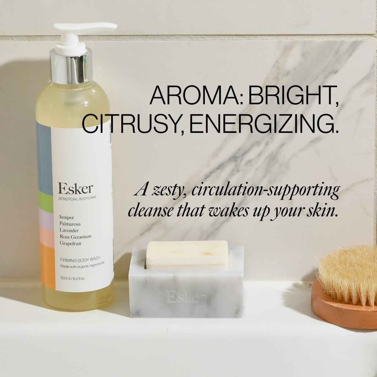 Firming Body Wash | Rose Geranium & Grapefruit | Plant-Based