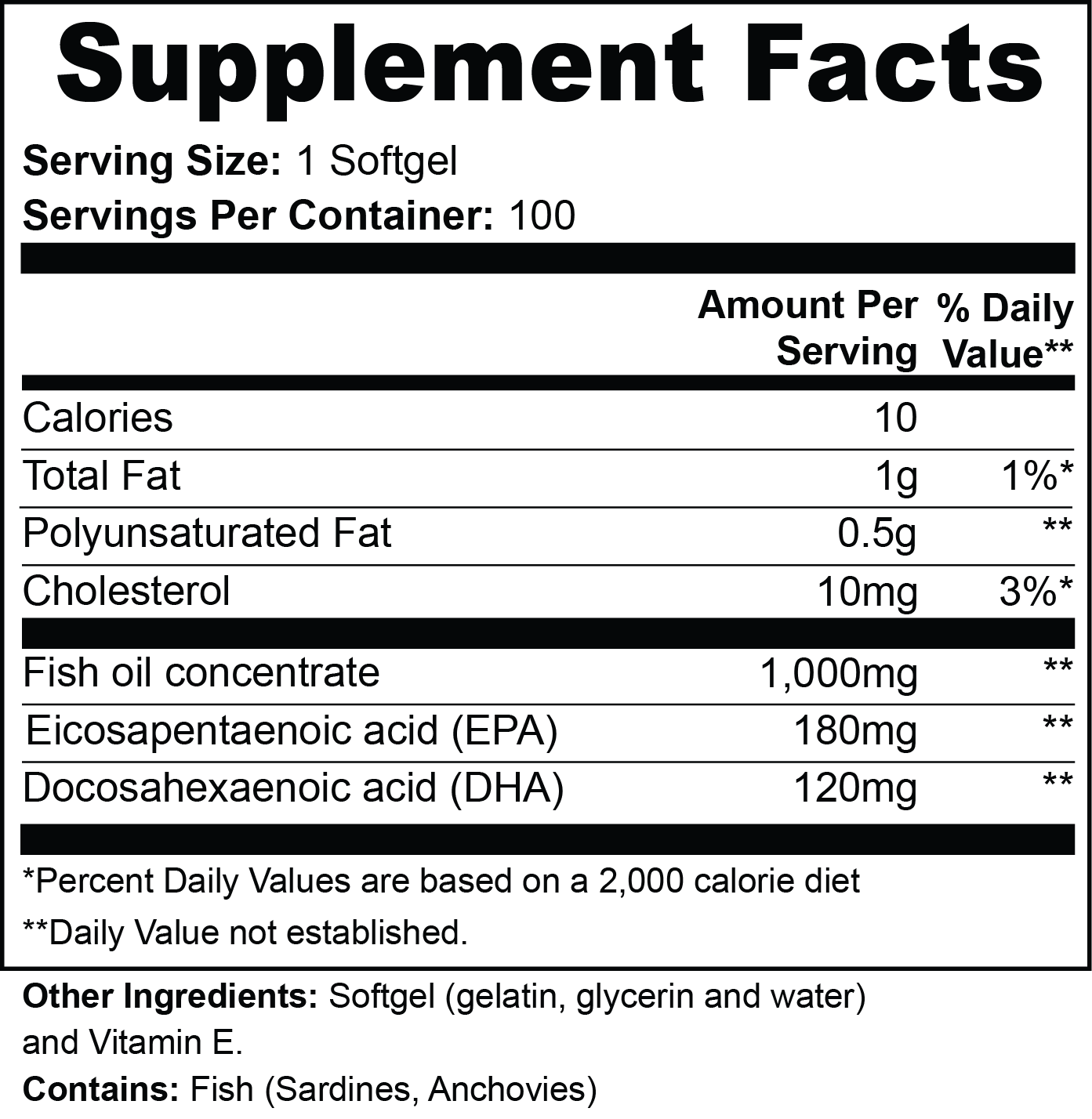 Omega-3 Essential Softgels - EPA, DHA & Vitamin E