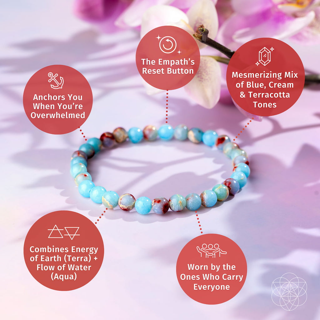 Empath's Shield Bracelet – Aqua Terra Jasper