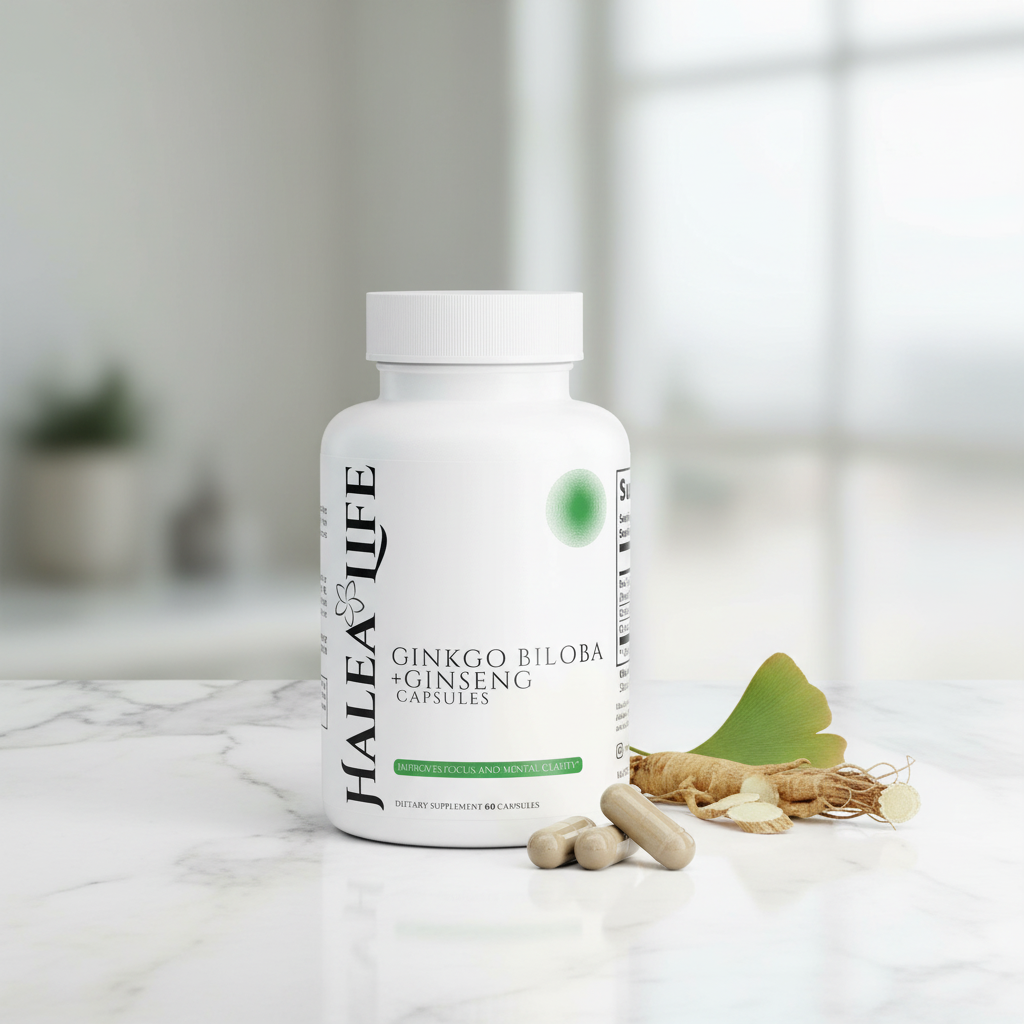 Ginseng & Ginkgo Biloba Capsules | Focus & Energy Support