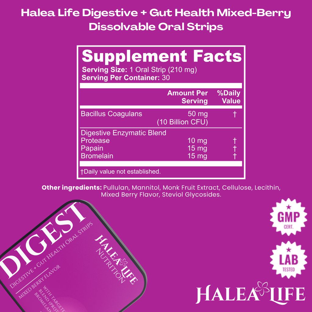 Digestive Support Strips - Probiotics + Digestive Enzymes
