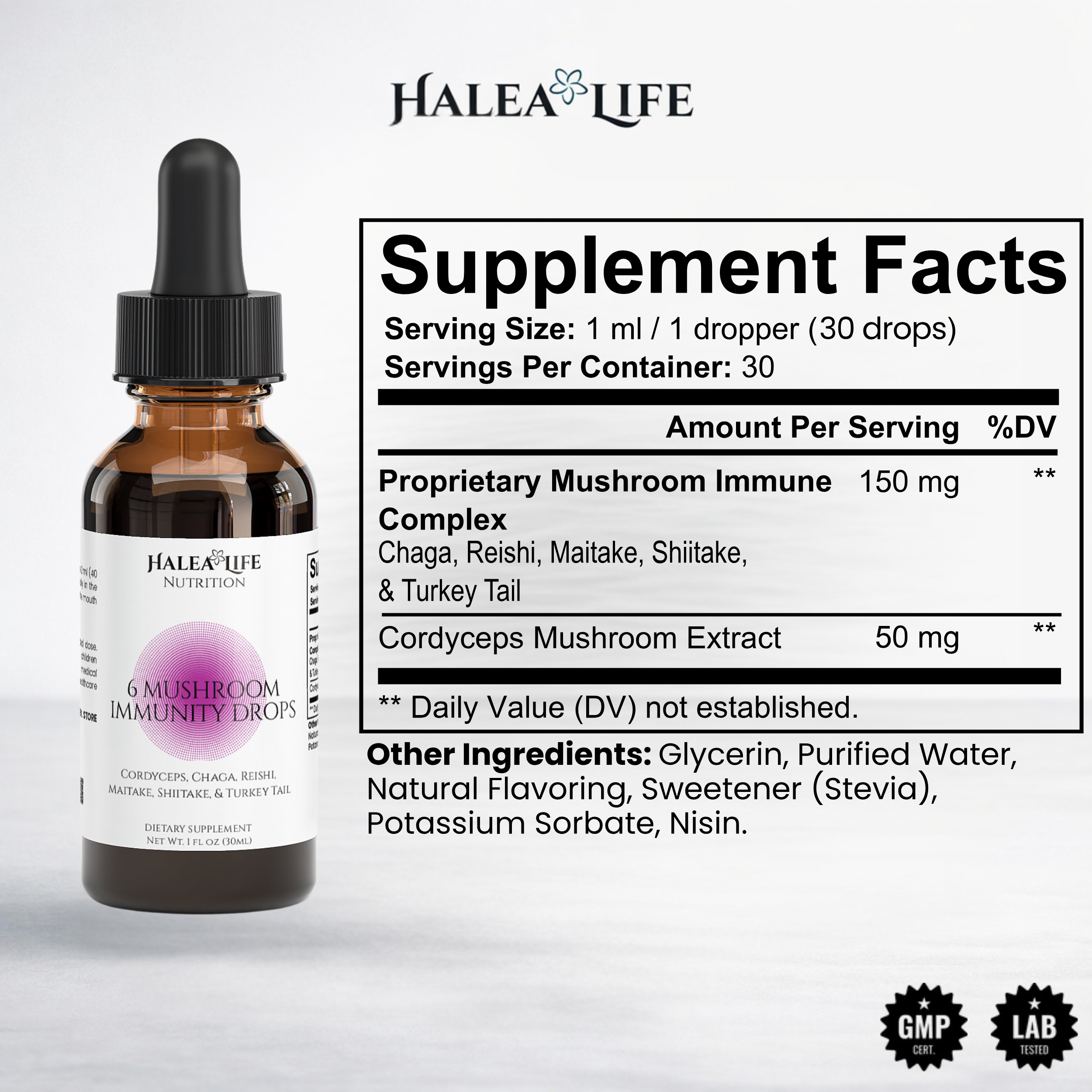 6 Mushroom Complex Liquid Drops