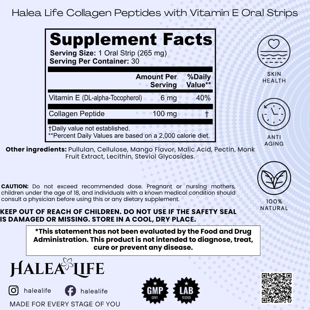 Beauty Strips - Collagen Peptides + Vitamin E