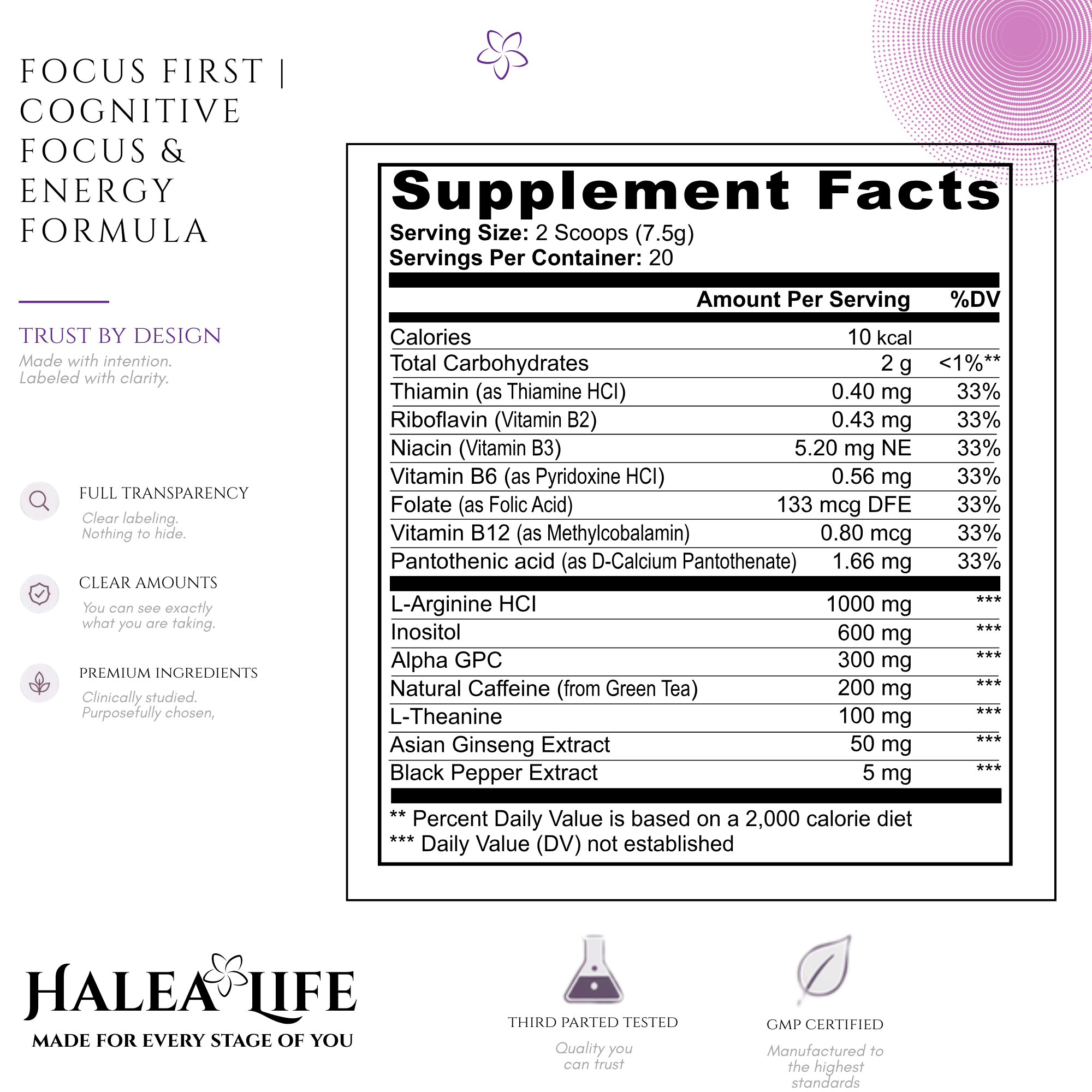 Focus First Sour Candy | Nootropic Energy & Concentration Drink Mix